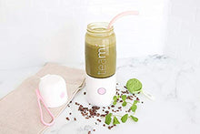 Load image into Gallery viewer, Teami MIXit Portable Blender 2.0 - USB Rechargeable, 18.6oz, GLASS - Use at the Office or Gym - 30 Seconds for Smoothies and Protein Shakes, Personal Blender with 6 Powerful Stainless Blades (Black)