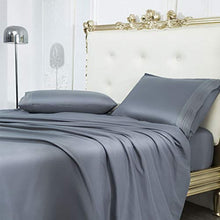 Load image into Gallery viewer, SONORO KATE Bed Sheet Set Super Soft Microfiber 1700 Thread Count Luxury Egyptian Sheets 16-Inch Deep Pocket,Wrinkle and Hypoallergenic-4 Piece (Dark Grey, King)