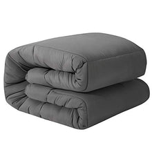 Load image into Gallery viewer, Oubonun All Season Queen Comforter Summer Cool Soft Quilted Down Alternative Duvet Insert with Corner Tabs,Luxury Fluffy Reversible Hotel Collection (Grey, Queen)