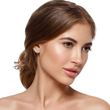 Load image into Gallery viewer, Thunaraz 925 Sterling Silver Stud Earrings For Women Tree Of The Life Stud Earrings Women Halo Diamond Earrings