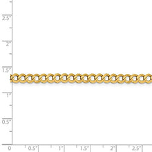Load image into Gallery viewer, 14k Yellow Gold 4.7mm Solid Flat Cuban Bracelet Chain 7 Inch Curb Miami Fine Jewelry For Women Gifts For Her