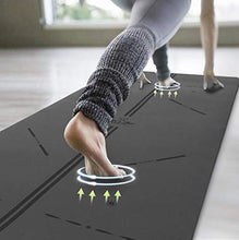 Load image into Gallery viewer, Heathyoga ProGrip Non Slip Yoga Mat with Alignment Lines, Revolutionary Wet-Grip Surface & Eco Friendly Material, Perfect for Hot Yoga and Bikram, 72”X26”