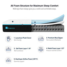 Load image into Gallery viewer, Twin Mattress, Avenco Twin Memory Foam Mattress in a Box, 10 Inch Twin Bed Mattress Gel-infused with Removable Plush Cover, Ultimate Comfort & Supportive CertiPUR-US & ISPA Certified