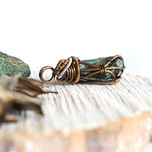 Load image into Gallery viewer, Genuine Natural Raw Green Emerald Pendant Necklace - Wire Wrapped Fine Jewelry For Women Wife Men Unisex - 24 Inches Chain - May Birthstone - Christmas Gift For Him Her