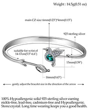 Load image into Gallery viewer, Jewever 925 Sterling Silver Hummingbird Bracelet For Women Cuff Cute Animal Bracelets Inlay Crystals Jewelry Gifts for Lady