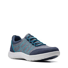 Load image into Gallery viewer, Clarks womens Adella Holly Sneaker, Navy Textile, 10 US