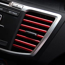 Load image into Gallery viewer, Car Air Conditioner Decoration Strip for Vent Outlet, 20 Pieces Universal Waterproof Bendable Air Vent Outlet Trim Decoration, Suitable for Most Air Vent Outlet, Car Interior Accessories (Red)