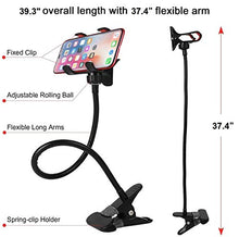Load image into Gallery viewer, Car Smartphone Mount and Gooseneck Phone Holder with Long Arms for Desk Chair Bed Handsfree Cell Phone Stand Perfectly Fit iPhone and Any Other Devices