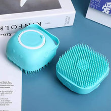 Load image into Gallery viewer, 2Pack Dog Bath Brush Soft Silicone Pet Shampoo Massage Dispenser Hair Fur Grooming Shower Brush for Short Long Haired Dogs and Cats Washing Deshedding