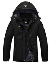 Load image into Gallery viewer, YSENTO Women's Fleece Ski Jacket Waterproof Windproof Mountain Raincoat Warm Snow Jacket Black Size M
