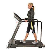 Load image into Gallery viewer, Sunny Health & Fitness Walking Treadmill with Low Wide Deck and Multi-Grip Handrails for Balance, 295 LB Max Weight - SF-T7857,Black