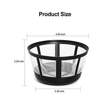 Load image into Gallery viewer, FIFOKICHO Reusable 8-12 Cup Basket Coffee Filter for Most Mr. Coffee and Black & Decker Regal and Procter Silex Coffee Makers BPA Free Dishwasher Safe ECO-Friendly 4 Packs