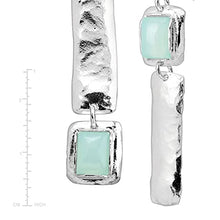 Load image into Gallery viewer, Silpada 'I'll Never Pas-Tell' Natural Chalcedony Hinged Drop Earrings in Sterling Silver