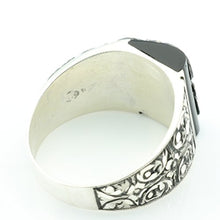 Load image into Gallery viewer, KAR 925K Silver Onyx Men's Ring K51S (10.5)