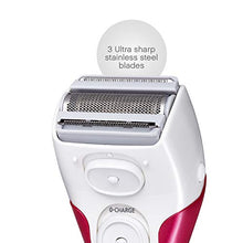 Load image into Gallery viewer, Panasonic Electric Shaver for Women, Cordless 3 Blade Razor, Pop-Up Trimmer, Close Curves, Wet Dry Operation, Independent Floating Heads - ES2207P