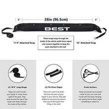 Load image into Gallery viewer, Best Marine Kayak Roof Rack Pads. 38" Universal Roof Rack Carrier for Kayaks, Canoe, SUP Paddle Board, Surfboard & Luggage. XL Kayak Accessories for Car & SUV Without Cross Bars. Straps Included.