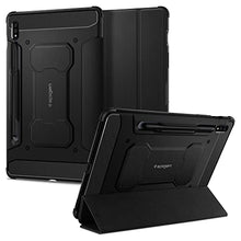 Load image into Gallery viewer, Spigen Rugged Armor Pro Designed for Galaxy Tab S8 Case (2022) / Galaxy Tab S7 Case (2020) with S Pen Holder - Black