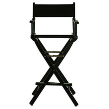 Load image into Gallery viewer, Casual Home Director's Chair ,Black Frame/Black Canvas,30" - Bar Height