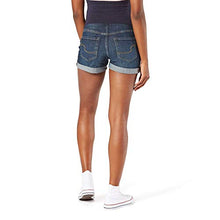 Load image into Gallery viewer, Signature by Levi Strauss & Co. Gold Label Women's Maternity Mid-Rise Shortie Shorts, Blue Laguna-Waterless, Large