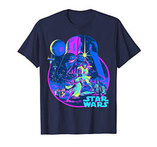 Load image into Gallery viewer, Star Wars Bright Classic Neon Poster Art Graphic T-Shirt T-Shirt
