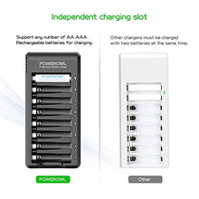 Load image into Gallery viewer, POWEROWL High Capacity Rechargeable AA and AAA Batteries with Battery Charger (USB Fast Charging, Independent Slot), NiMh 4 PCS AA 2800mAh & 4 PCS AAA 1000mAh