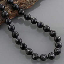 Load image into Gallery viewer, Gemshiner Black Star Necklace for Women Natural Black Star Diopside Gemstone Beads with 925 Sterling Silver 50 Chain Jewelry Necklace for Girls,Mom,Birthday