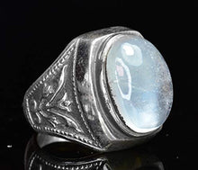 Load image into Gallery viewer, Sterling Silver Men Ring, Moonstone Natural Gemstone, Free Express Shipping