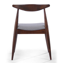 Load image into Gallery viewer, Christopher Knight Home 300007 Francie Fabric with Walnut Finish Dining Chairs, 2-Pcs Set, Light Grey / Walnut