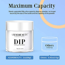 Load image into Gallery viewer, AZUREBEAUTY Dip Powder Clear Color 2Oz/56g, Basic Transparent Acrylic Dipping Powder Crystal French Nail Art Starter Manicure Salon DIY at Home, Odor-Free, Long-Lasting, No Nail Lamp Needed