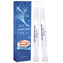 Load image into Gallery viewer, NOVOME Teeth Whitening Pen(2 Pcs), 20+ Uses, Effective & Painless, No Sensitivity, Travel-Friendly, Easy to Use, Natural Mint Flavor: Smile with Confidence, Beautiful White Smile!