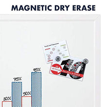 Load image into Gallery viewer, Quartet Magnetic Whiteboard, 17" x 23" Small White Board for Wall, Dry Erase Board for Kids, Perfect for Home Office & Home School Supplies, Dry Erase Marker, Magnets, White Frame (MWDW1723M-WT)