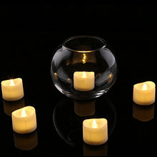 Load image into Gallery viewer, Homemory Realistic and Bright Flickering Bulb Battery Operated Flameless LED Tea Light for Seasonal and Festival Celebration, Pack of 12, Electric Fake Candle in Warm White and Wave Open