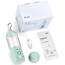 Load image into Gallery viewer, Portable Personal Blenders for Shakes and Smoothies, USB Rechargeable Mini Smoothie Blenders for Kitchen Small Handheld Blenders Juicer Cup with 11.84oz BPA Free Travel Sports Bottle and Lid