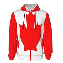 Load image into Gallery viewer, Canada Flag Print Hoodies Kids 3D Print Sweatshirts Long Sleeve Pullover Hoodies with Pocket for Teen Boys and Girls Black