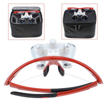 Load image into Gallery viewer, Ocean Aquarius 3.5X 420mm Surgical Binocular Loupes Glasses Lens Magnifier (Red)