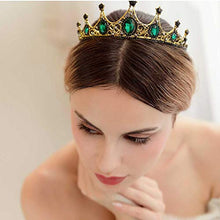 Load image into Gallery viewer, Tgirls Baroque Bride Wedding Queen Crowns and Tiaras Rhinestones Vintage Bridal Pageant Headband for Women