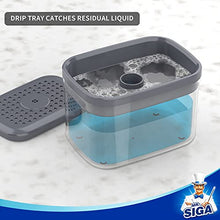 Load image into Gallery viewer, MR.SIGA Dish Soap Dispenser for Kitchen, 2 in 1 Premium Soap Dispenser and Sponge Holder, Dishwashing Soap Pump Dispenser for Kitchen Countertop, Grey