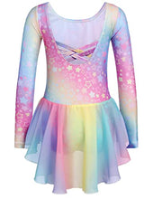 Load image into Gallery viewer, Boyoo Girl's Ballet Dance Dress Long Sleeve Leotard With Skirt Gymnastics Ballerina Tutu for 3-11 Years