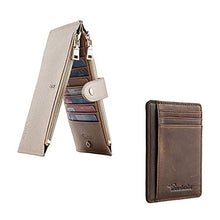 Load image into Gallery viewer, Travelambo Womens Multi Card Case Wallet & Front Pocket Minimalist Leather Slim Wallet