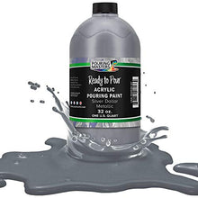 Load image into Gallery viewer, Pouring Masters Silver Dollar Metallic Acrylic Ready to Pour Pouring Paint – Premium 32-Ounce Pre-Mixed Water-Based - for Canvas, Wood, Paper, Crafts, Tile, Rocks and More