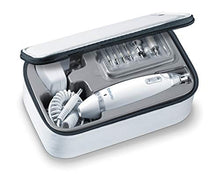 Load image into Gallery viewer, Beurer 24-piece Professional Manicure & Pedicure Nail Drill Kit | 10 Stainless Steel Attachm./10 Sanding Bands, 18 Speeds | Electric Nail File Set, Nails Care Tools, For Foot/Hand | Storage Case, MP62