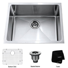Load image into Gallery viewer, KRAUS Standard PRO 23-Inch 16 Gauge Undermount Single Bowl Stainless Steel Kitchen Sink, KHU101-23