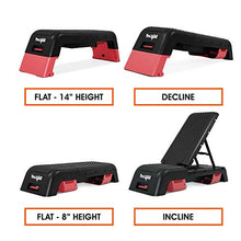Load image into Gallery viewer, Yes4All Multifunctional Fitness Aerobic Step Platform/Aerobic Deck, Household Step Workout Bench for Home Gym (Red/Black)