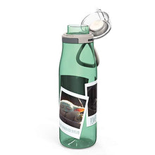 Load image into Gallery viewer, Zak Designs Star Wars The Mandalorian Plastic Water Bottle with Push Button Action, Locking Lid, and Portable Carry Loop, Includes 2 Reusable Straws, (25oz, Baby Yoda/The Child, BPA-Free)