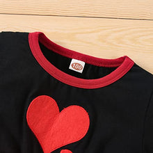 Load image into Gallery viewer, GUMEMO Kids Toddler Baby Girls Valentine's Day Dress Outfit Long Sleeve Princess Party Tutu Skirt Dress Playwear Clothes (4-5 Years, Black+Red)