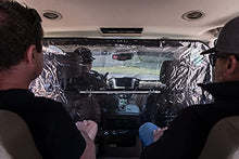 Load image into Gallery viewer, MULTI-USE VINYL PLASTIC OR MESH CAR DIVIDER, USE AS A SNEEZE GUARD or PET BARRIER FOR DRIVER PROTECTION, PERFECT PROTECTION PARTITION or MESH PET DIVIDER DIVIDES FRONT SEAT & BACK SEAT