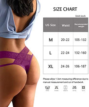 Load image into Gallery viewer, Women Underwear Cotton Thongs 5 Pack T Back See Through G-Strings Sexy Lace Breathable Bikini Panties Teens Underwear