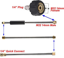 Load image into Gallery viewer, Tool Daily Pressure Washer Extension Wand, 90 Inch Power Washer Lance, 1/4 Inch Quick Connect, M22, 4000 PSI