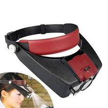 Load image into Gallery viewer, Head Magnifiers Glasses Jewelry Loupe 1.5X 3X 8.5X 10X Magnifying Glasses Headband Magnifier LED Illuminated Watch Repair Tool Coin Watchmaking Book Errors Reading Magnifier Loup Lens Eye Glass