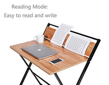 Load image into Gallery viewer, JIWU 2-Style Folding Desk for Small Space, Home Corner Desks Simple Computer Desk with Shelf, Folding Laptop Table